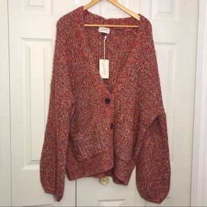 Multicolor Oversized Cardigan